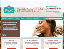 Tablet Screenshot of midwestvethospital.com